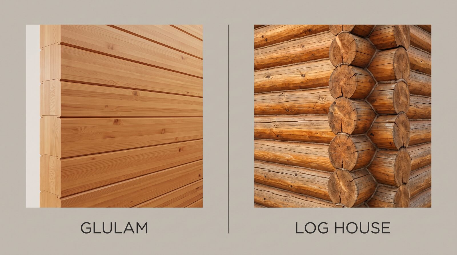 Glulam versus a log house